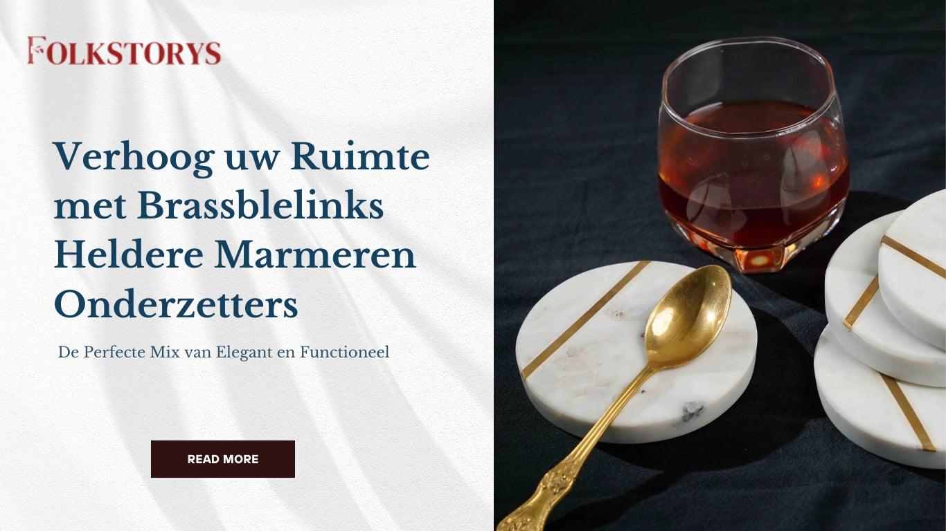 Verhoog uw Ruimte met Brassblelinks Heldere Marmeren Onderzetters: De Perfecte Mix van Elegant en Functioneel