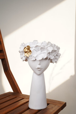 Witte Tiara bloemenvaas