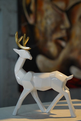 Luxe gouden gewei wit hert