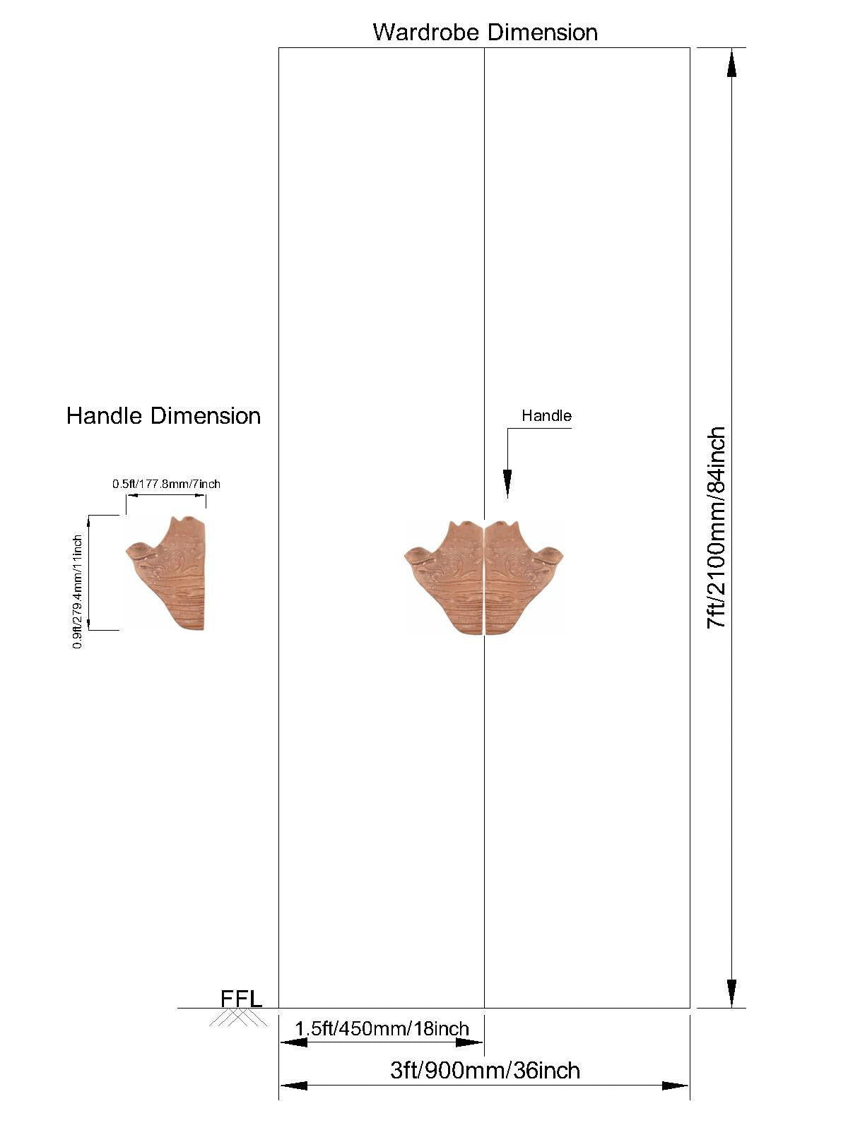 Fossil kledingkastdeurgreep