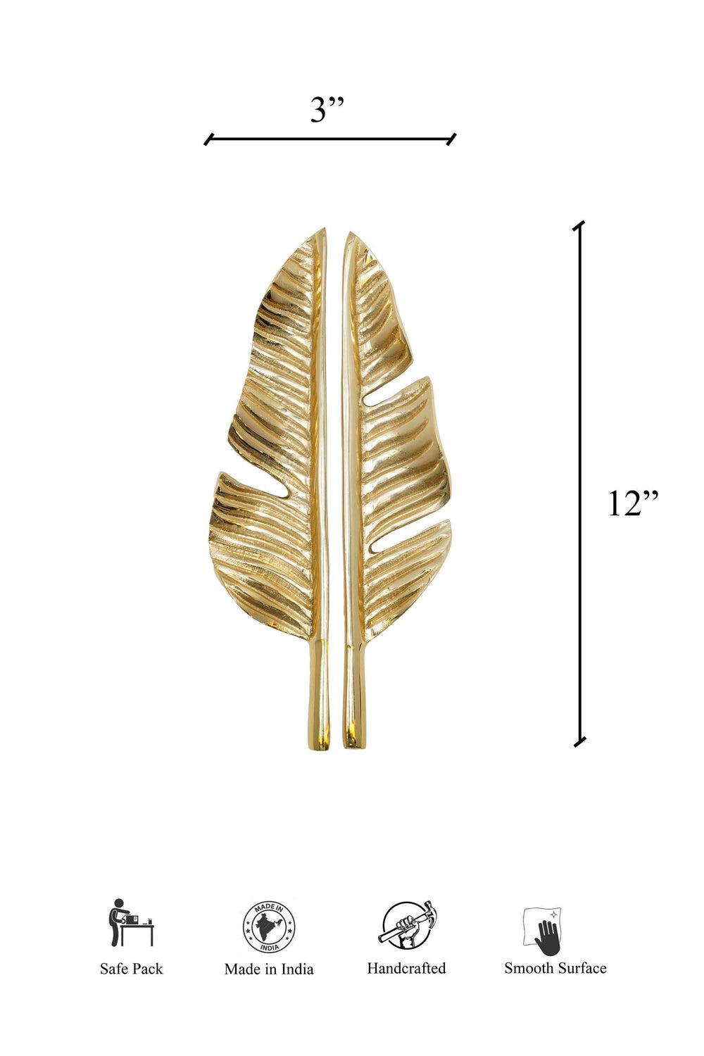 Eikenblad kledingkastdeurgreep (set van 2)